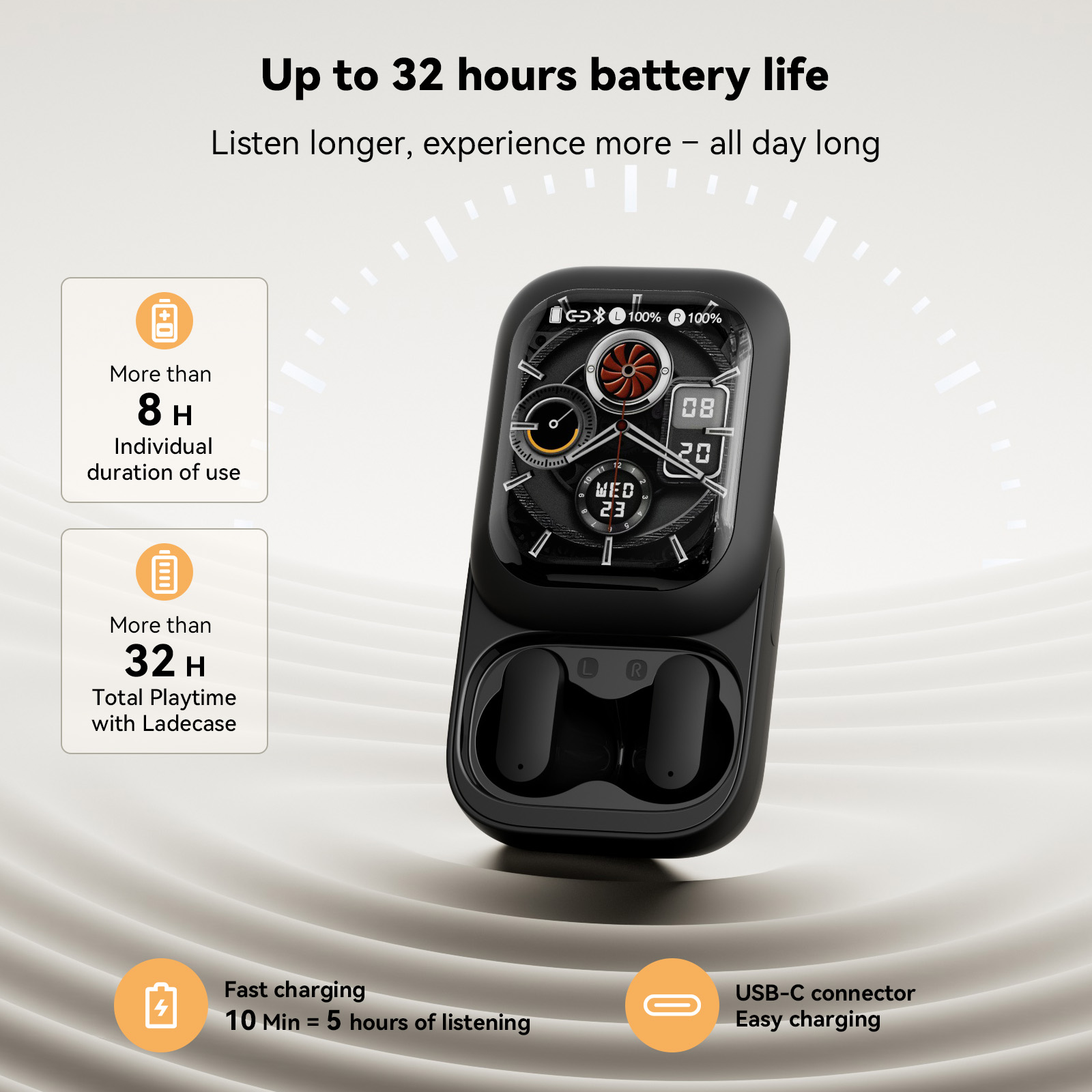 Wireless Earbuds Tws - ZNP N04 Draadloze Bluetooth Oordopjes AI
