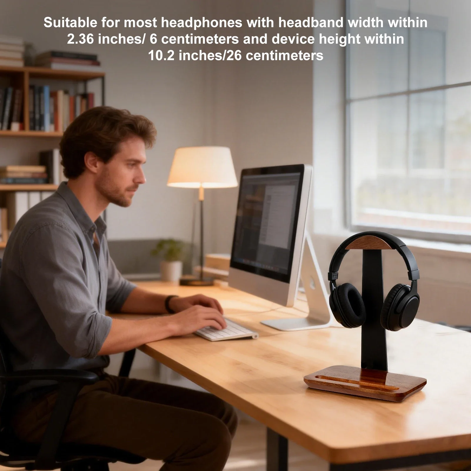 Universele houten hoofdtelefoo - Headphone Stand Desk recensie en prijs