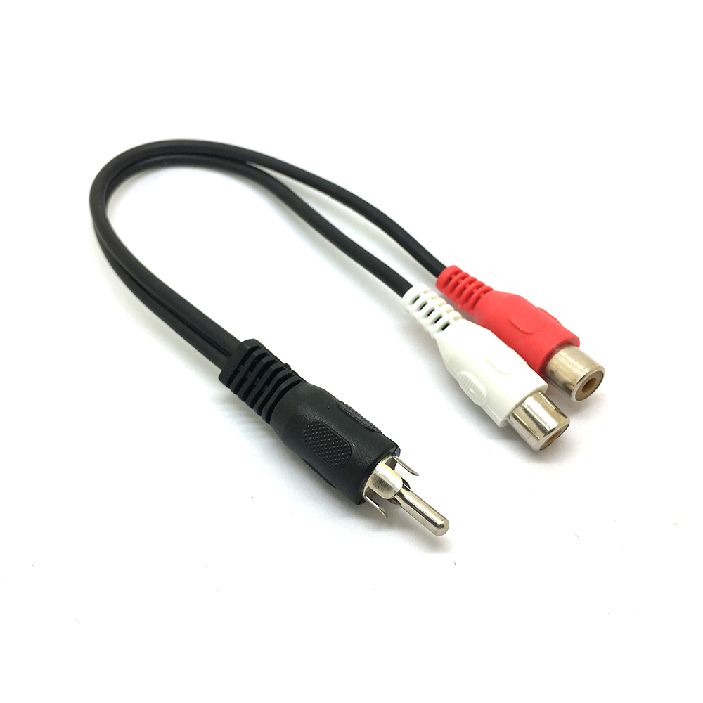 1 RCA mannelijke mono naar 2 R - Audio Splitter Y recensie en prijs
